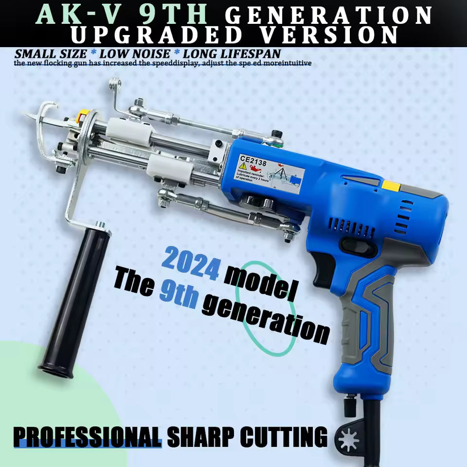 AK-V Electric tufting machine 2 in 1 Carpet Weaving Machine hand tufting gun cut pile rug carpet hand tufted gun for rug carpet