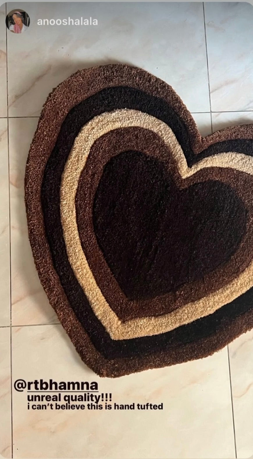Heart shaped soft Rug
