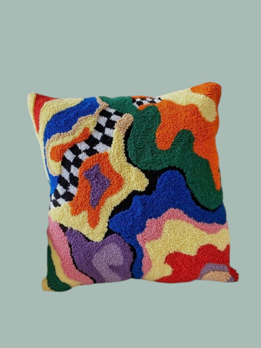Psychedlic Tufted Cushion