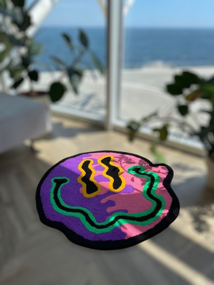 Psychedelic Smiley Rug