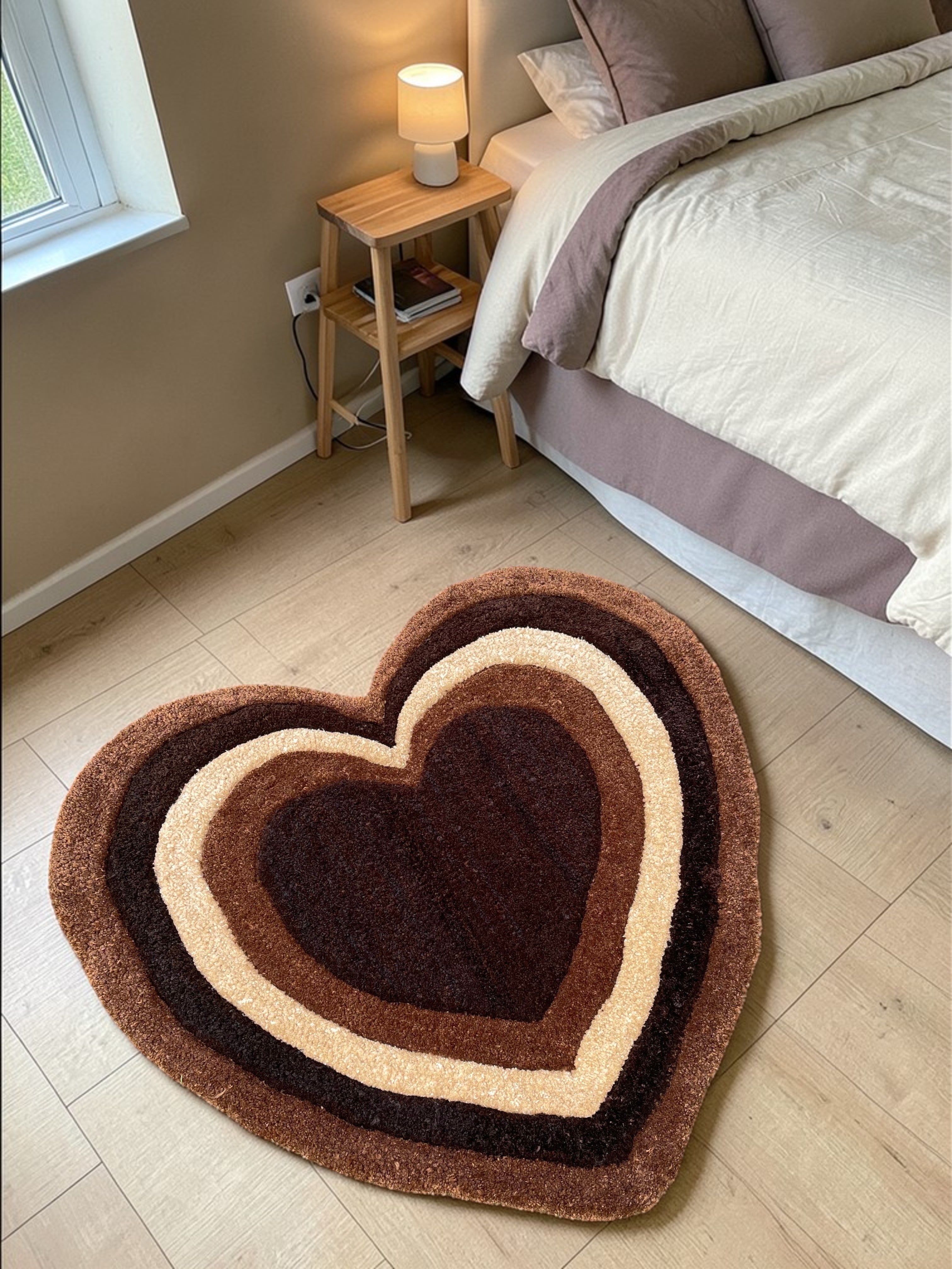 Heart shaped soft Rug